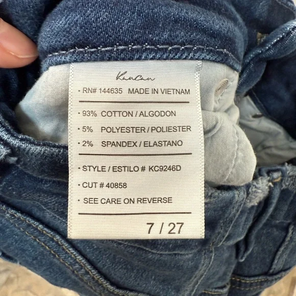 KanCan Dark Blue Distressed Skinny Jeans - Picture 3 of 3